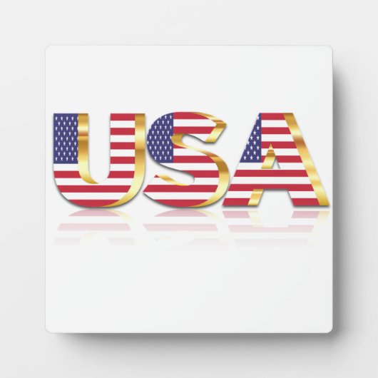 USA Flag Plaque USA Fotoplatte (Vorderseite)