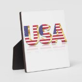 USA Flag Plaque USA Fotoplatte (Vorderseite)