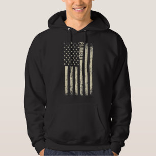 USA Flag Plumbing Proud American Plumber Hoodie