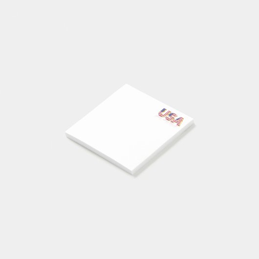 USA Flag Post-it® Notes Patriotic Post-it Klebezettel (angewinkelt)