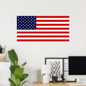USA Flag Poster (Heimbüro)