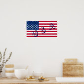 Usa Flag Poster (Küche)