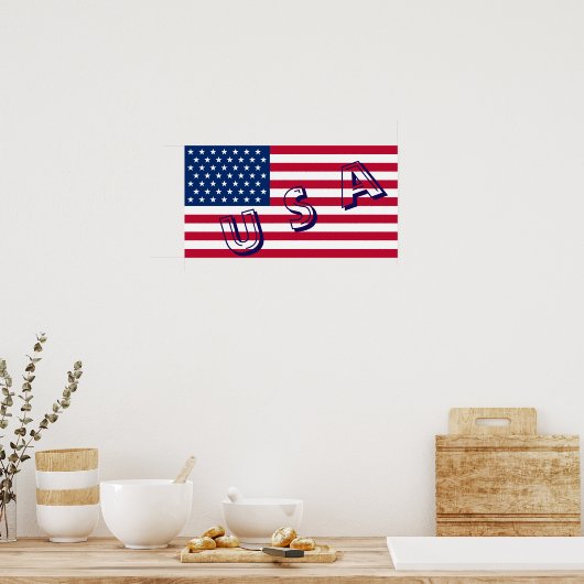 Usa Flag Poster (Küche)