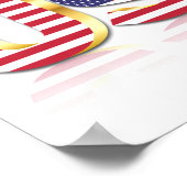 USA Flag Poster USA (Ecke)