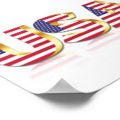 USA Flag Poster USA (Ecke)