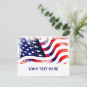 USA FLAG POSTKARTE (Stehend Vorderseite)