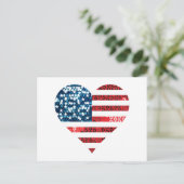 usa Flag Postkarte (Stehend Vorderseite)