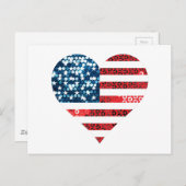 usa Flag Postkarte (Vorne/Hinten)