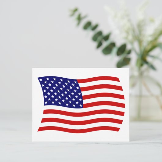 USA Flag Postkarte (Stehend Vorderseite)