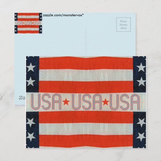USA Flag Postkarte (Vorne/Hinten)