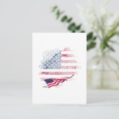 USA flag Postkarte (Stehend Vorderseite)