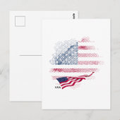 USA flag Postkarte (Vorne/Hinten)