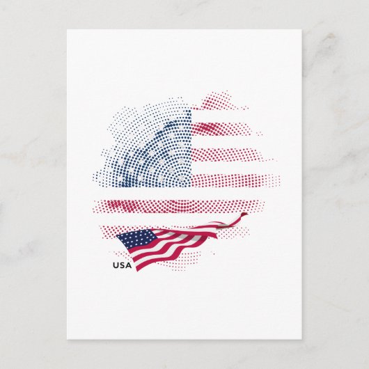 USA flag Postkarte (Vorderseite)