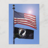 USA FLAG & POW MIA FLAG POSTKARTE (Vorderseite)