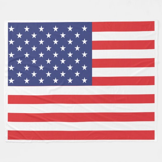 USA Flag Print Patriotic Fleece Blanket (Vorderseite (Horizontal))