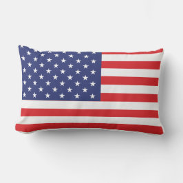 USA Flag Print Patriotic Lendenkissen