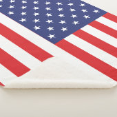 USA Flag Print Patriotic Sherpa Blanket Sherpadecke (3/4)