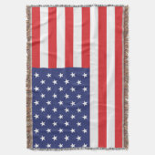 USA Flag Print Patriotic Throw Blanket Decke (Vorderseite Vertikal)