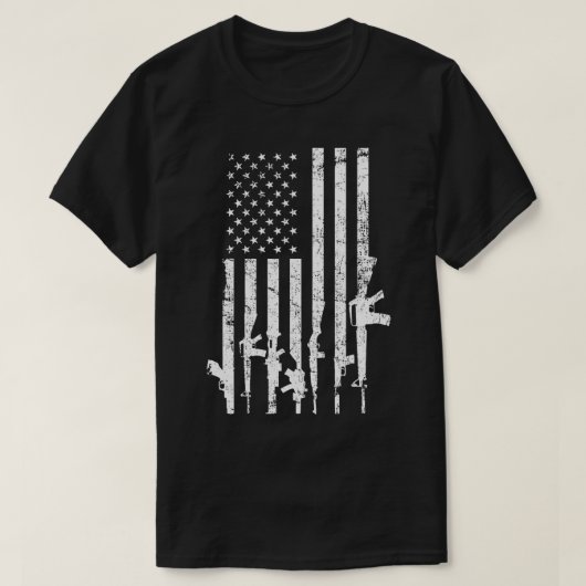 USA Flag Pro Gun Guns 2. Änderung T-Shirt (Design vorne)