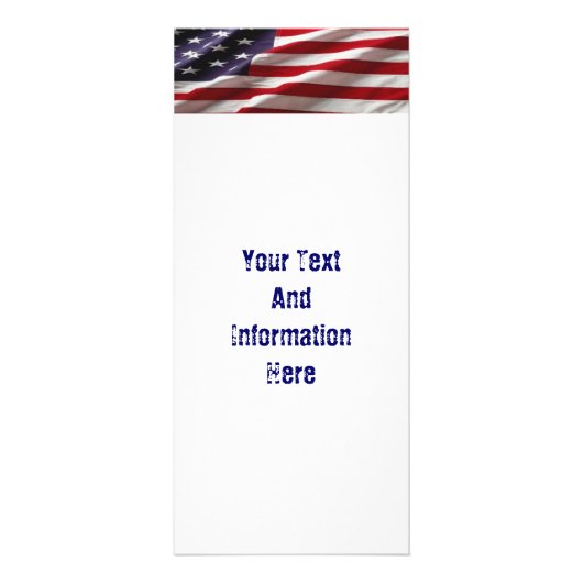 USA Flag Rack Card Werbekarte (Vorne)