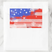 USA flag Rechteckiger Aufkleber (Tasche)