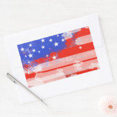 USA flag Rechteckiger Aufkleber (Umschlag)