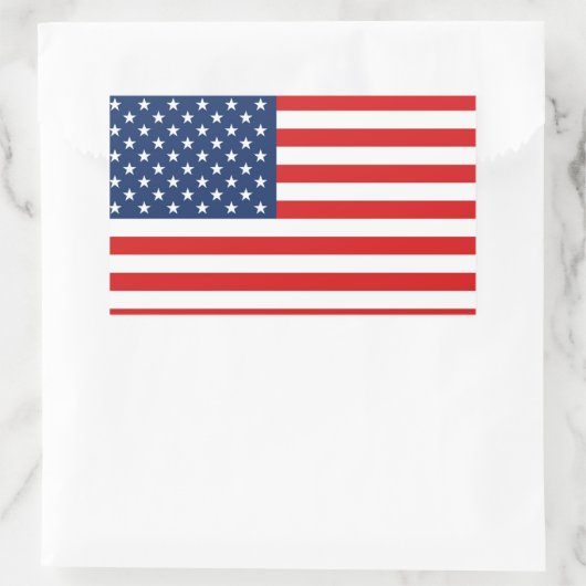 USA FLAG RECHTECKIGER AUFKLEBER (Tasche)