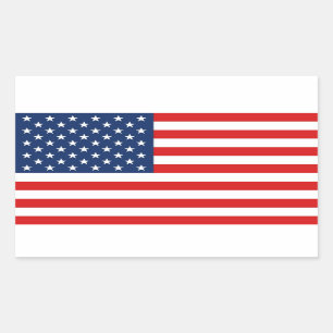 USA FLAG RECHTECKIGER AUFKLEBER