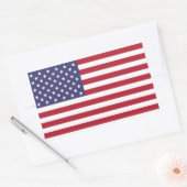USA Flag Rectangle Stickers (Umschlag)