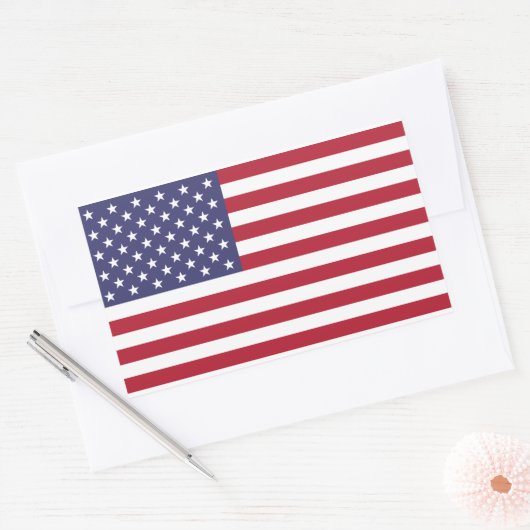USA Flag Rectangle Stickers (Umschlag)