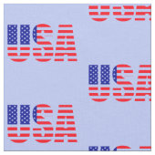 USA Flag Red White Blue auf blass blauem Hintergru Stoff (Nahaufnahme)