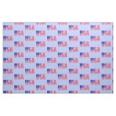 USA Flag Red White Blue auf blass blauem Hintergru Stoff (Fat Quarter (45,7 x 55,9 cm))