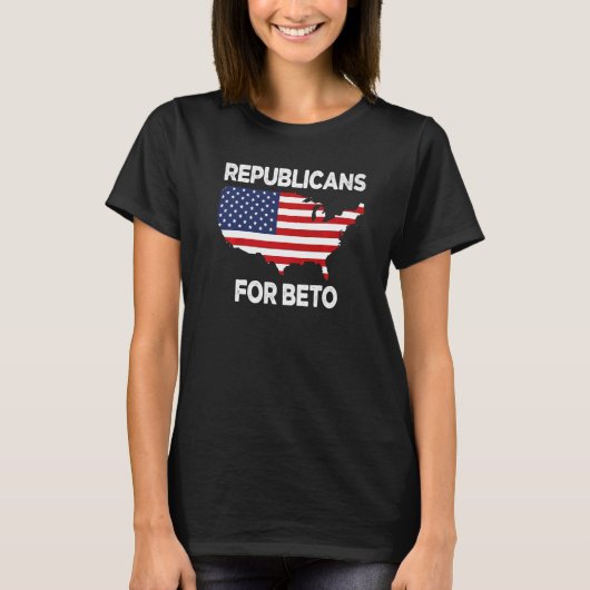USA Flag Republicans For Beto 2022 Texas Needs Bet T-Shirt (Vorderseite)