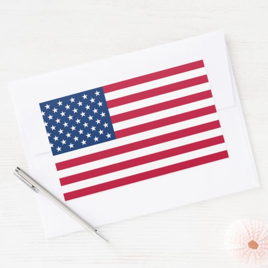 USA Flag Retangle Stickers (Umschlag)