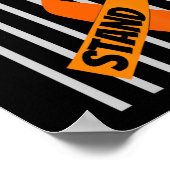 USA Flag Ribbon Leukemia Awareness Family Support Poster (Ecke)