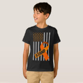 USA Flag Ribbon Leukemia Awareness Family Support T-Shirt (Vorne ganz)