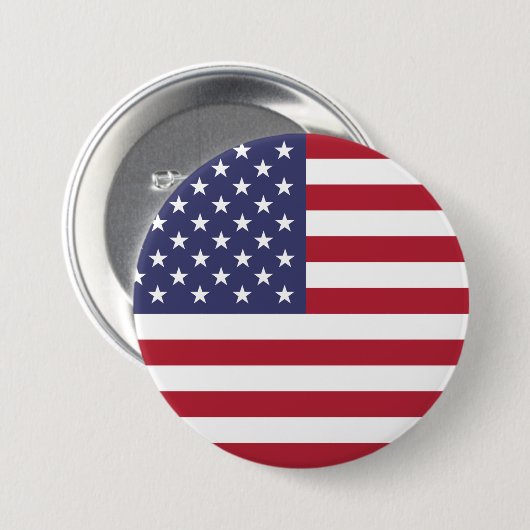 USA Flag Round Button (Vorne & Hinten)