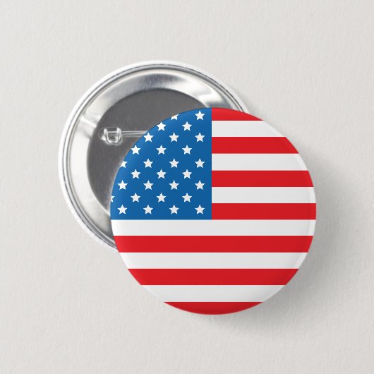 USA Flag Round Button (Vorne & Hinten)