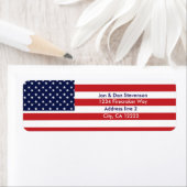 USA Flag Rücksendeadressen-Aufklebers Stars & Stri (Insitu)