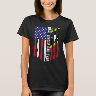 Usa Flag & Saint Kitts und Nevis Flag Bester Singl T-Shirt