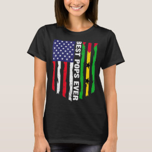 USA Flag & São Tomé und Príncipe Flag Beste Pop PR T-Shirt