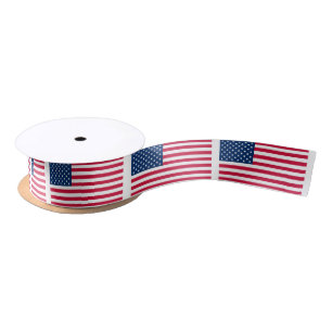 USA Flag Satin Ribbon Patriotische Amerikanische F Satinband
