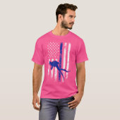 Usa Flag Scuba Diver Scuba T-Shirt (Vorne ganz)