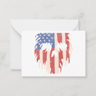 USA Flag Skull Beard | Beängstigendes Patriotische Mitteilungskarte