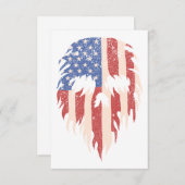 USA Flag Skull Beard | Distressed Patriotic Design Dankeskarte (Vorne/Hinten)