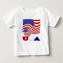 USA Flag Soccer Ball Baby T-shirt
