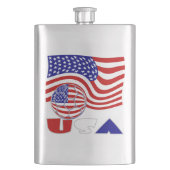 USA Flag Soccer Ball Flachmann (Vorderseite)