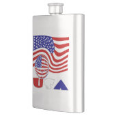 USA Flag Soccer Ball Flachmann (Links)