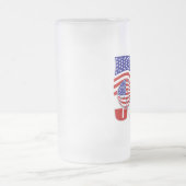 USA Flag Soccer Ball Mattglas Bierglas (Mittel)