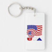USA Flag Soccer Ball Schlüsselanhänger (Vorderseite)